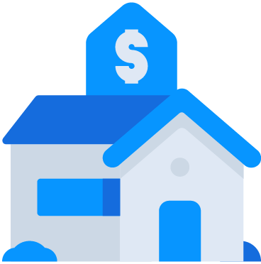 An icon of a house representing a monthly subsidy.